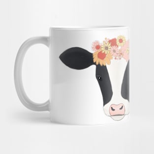 Floral Crowned Cow Mug